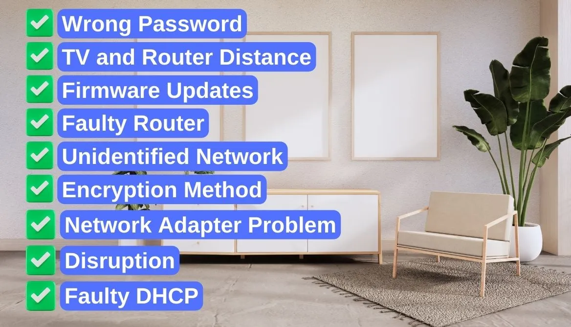 Samsung TV won't connect to Wi-Fi