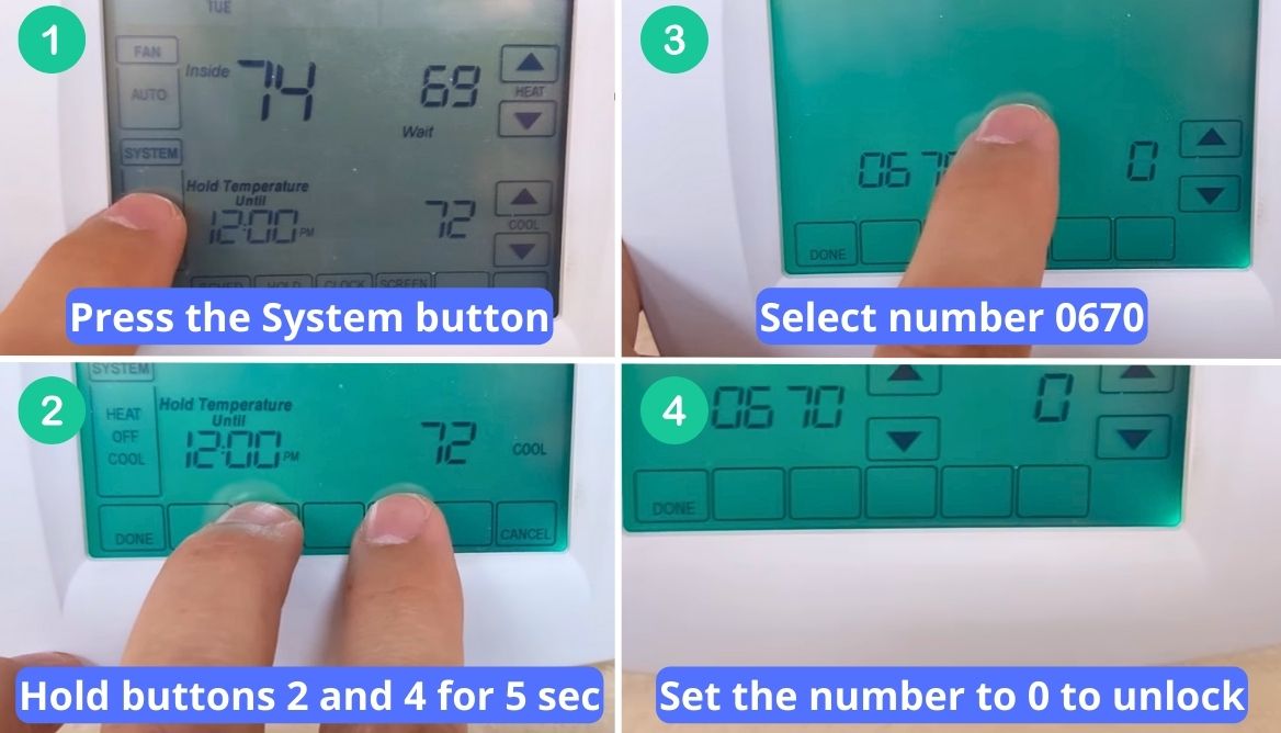 How to Unlock a Honeywell thermostat? Easy Unlocking Hacks